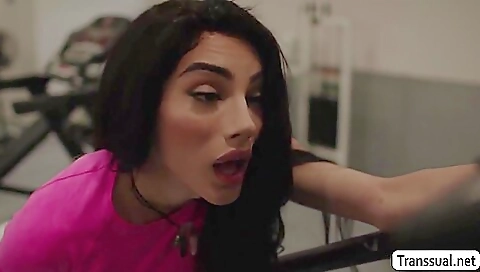 Tattooed brunette babe gets a facial after anal sex