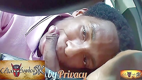 Ebony girl gets deep throated by her handsome lover