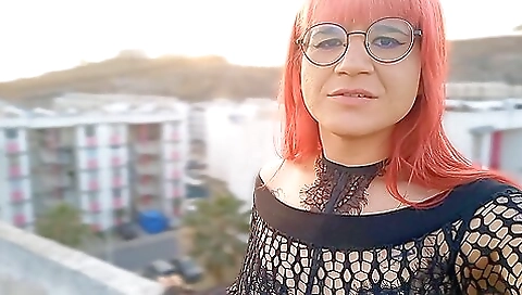 The hot redhead railed from above as we were in bed today (1)