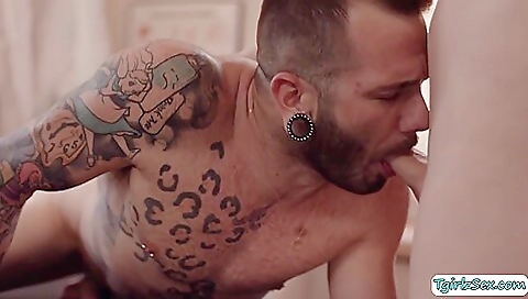 Trans slutty blonde trans hottie fucked by a skilled masseuse