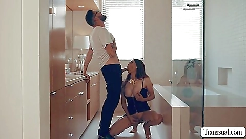 Young stepmom gets fucked and kissed by a big dick