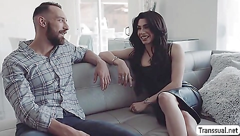 A slutty brunette gets a deepthroat and her asshole stuffed